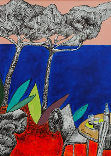 Les Pins N°5 - 2021 - Acrylique et encre de chine - 18 x 24 cm Les Pins N°5 - 2021 - Acrylique et encre de chine - 18 x 24 cm