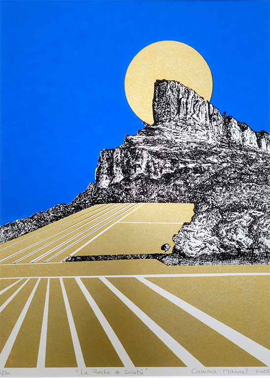 Roche de Solutré et vignes