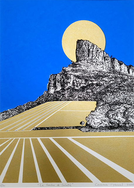 Roche de Solutré-2025 Sérigraphie Roche de Solutré-2025 Sérigraphie